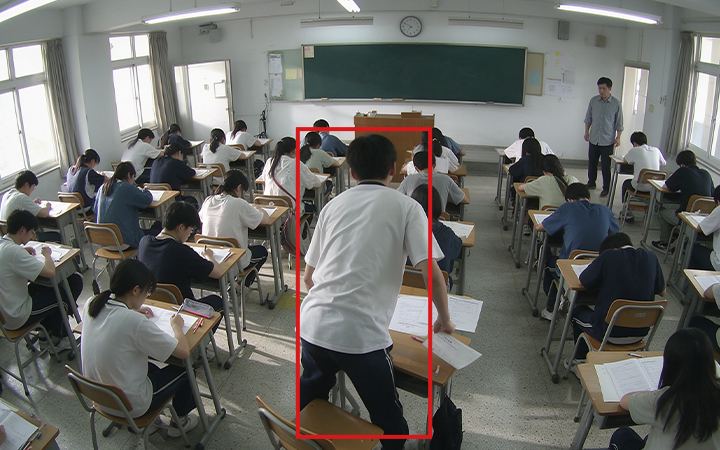 考试中途站立
